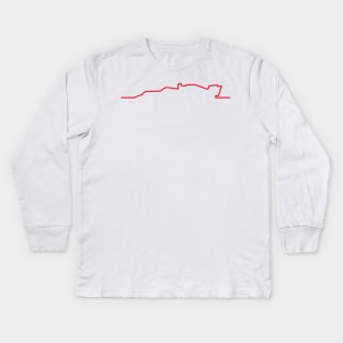Haas F1 Car Line Art - 2021 Model Kids Long Sleeve T-Shirt